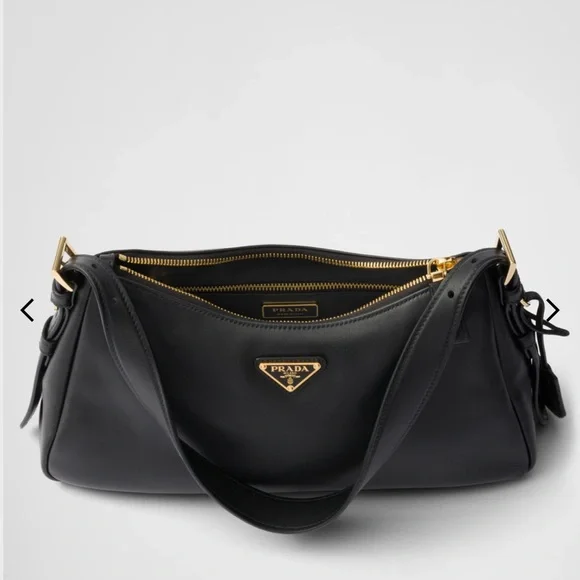 Prada Black and Gold Shoulder Bag - Picture 5 of 6